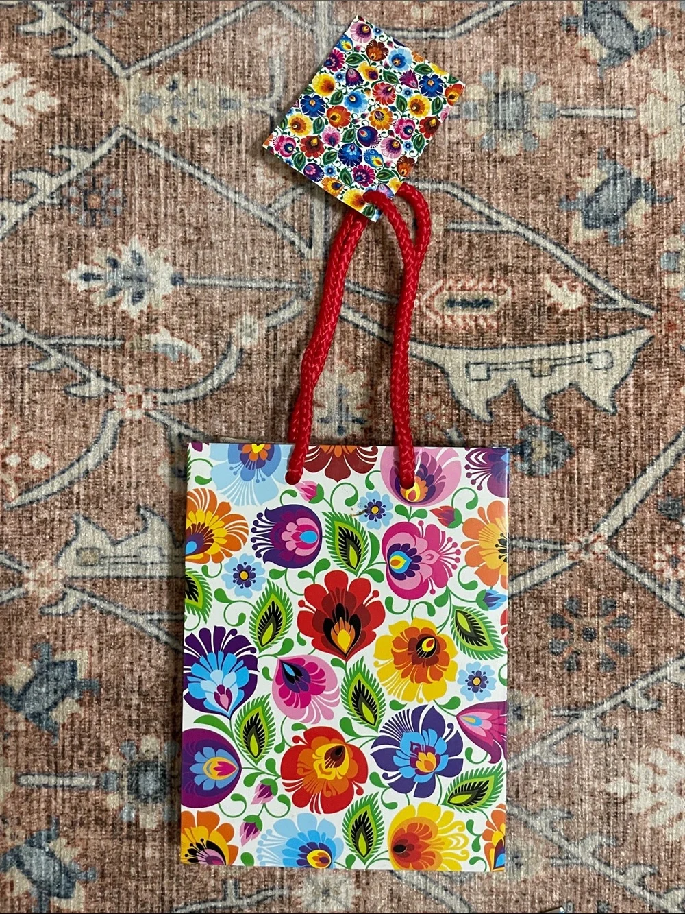 Bundle Set of 9 Colorful Assorted Gift Bags - Floral & Patterned Set